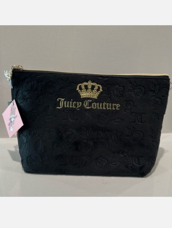 Juicy Couture Handbags - Juicy Couture-Floral Quilted Cosmetic Pouch & Travel Bottle (🖤 Black)